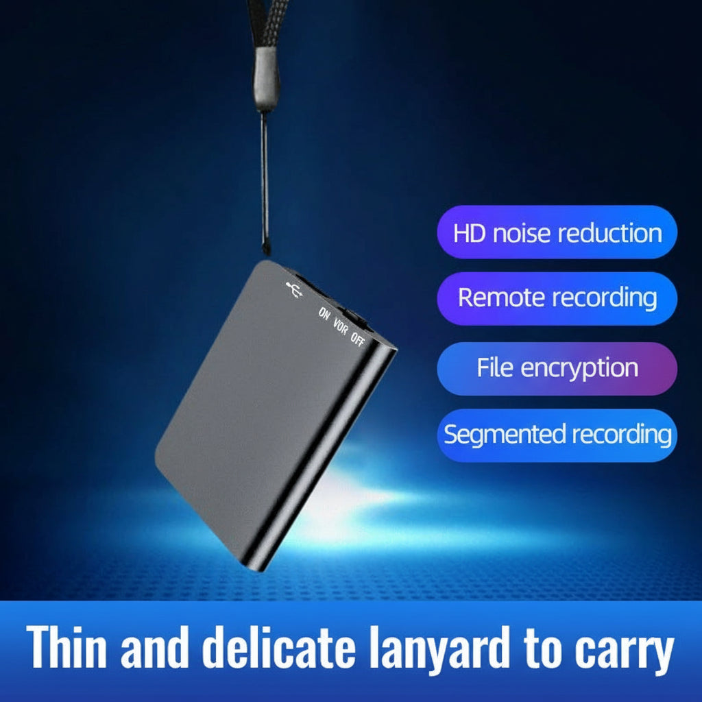 Pocket Audio Recorder With Sound Activation For Stealth Recording - Elesira