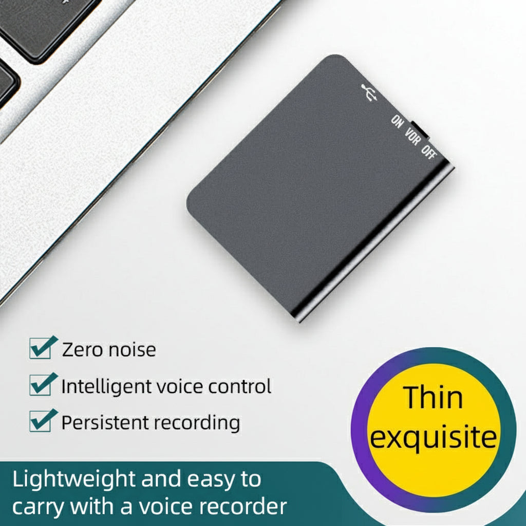 Pocket Audio Recorder With Sound Activation For Stealth Recording - Elesira