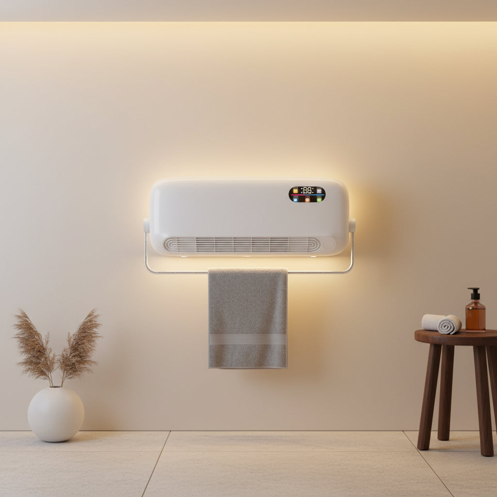 Wall Mounted Compact Electric Heater With Fast Warm Up For All Season Comfort - Elesira