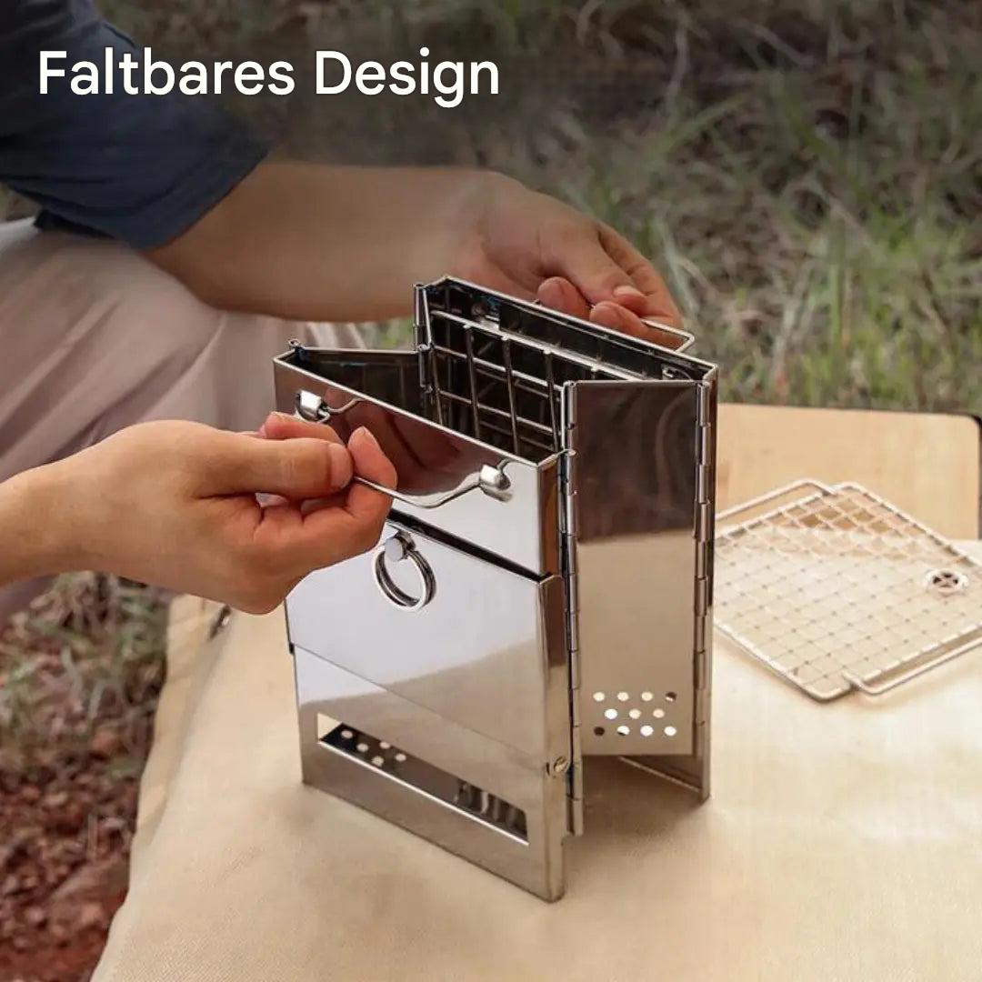Stainless Steel Wood Stove With Efficient Combustion For Outdoor Adventures - Elesira