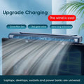 Cool Monitor Fan USB Clip On Air Conditioner With LED Strip Lighting And Speed Control - Elesira