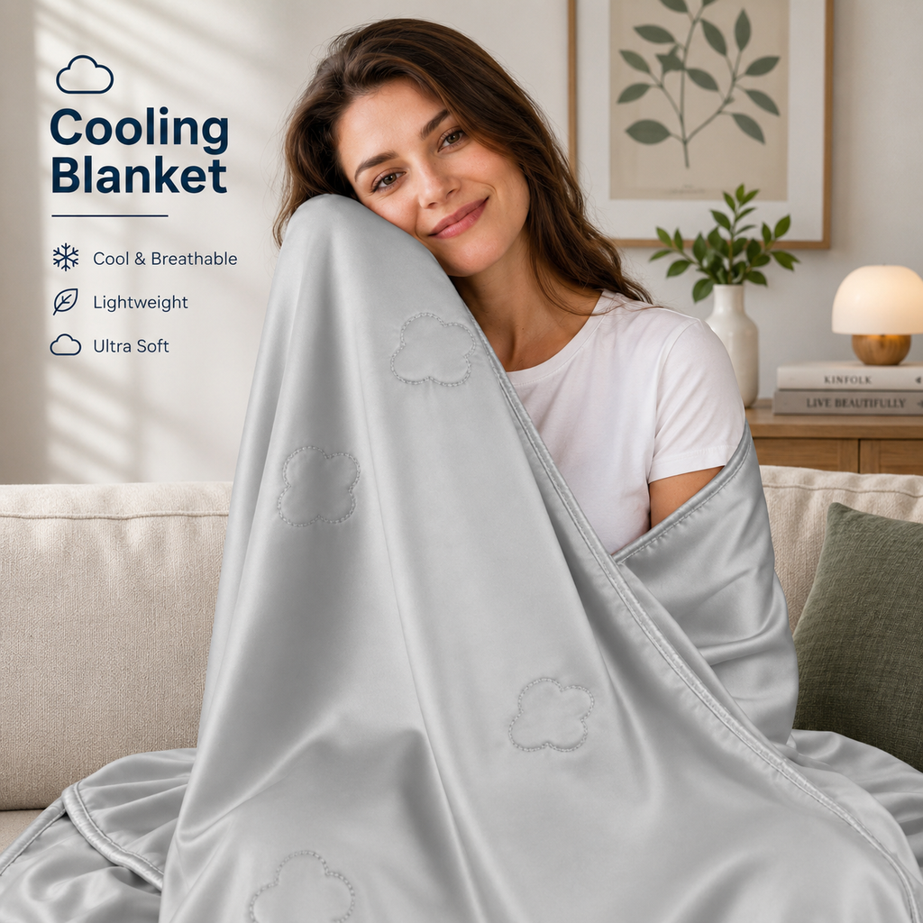 Cozy Comfort let, kølende tæppe til sommersøvn med varmeabsorberende stof – Elesira