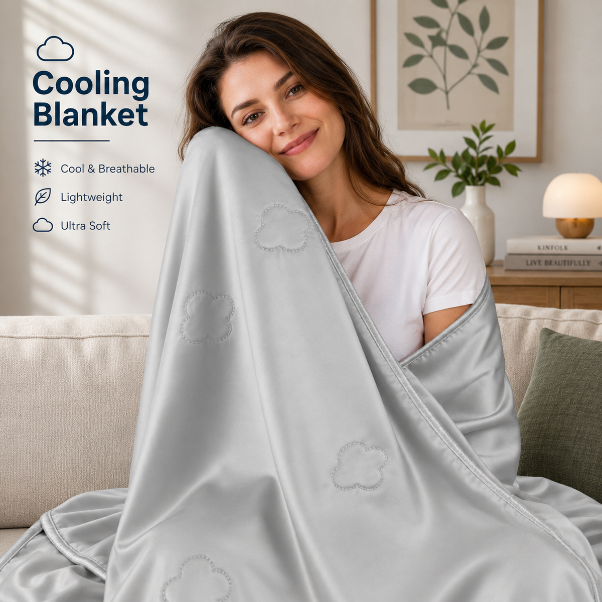 Cozy Comfort let, kølende tæppe til sommersøvn med varmeabsorberende stof – Elesira