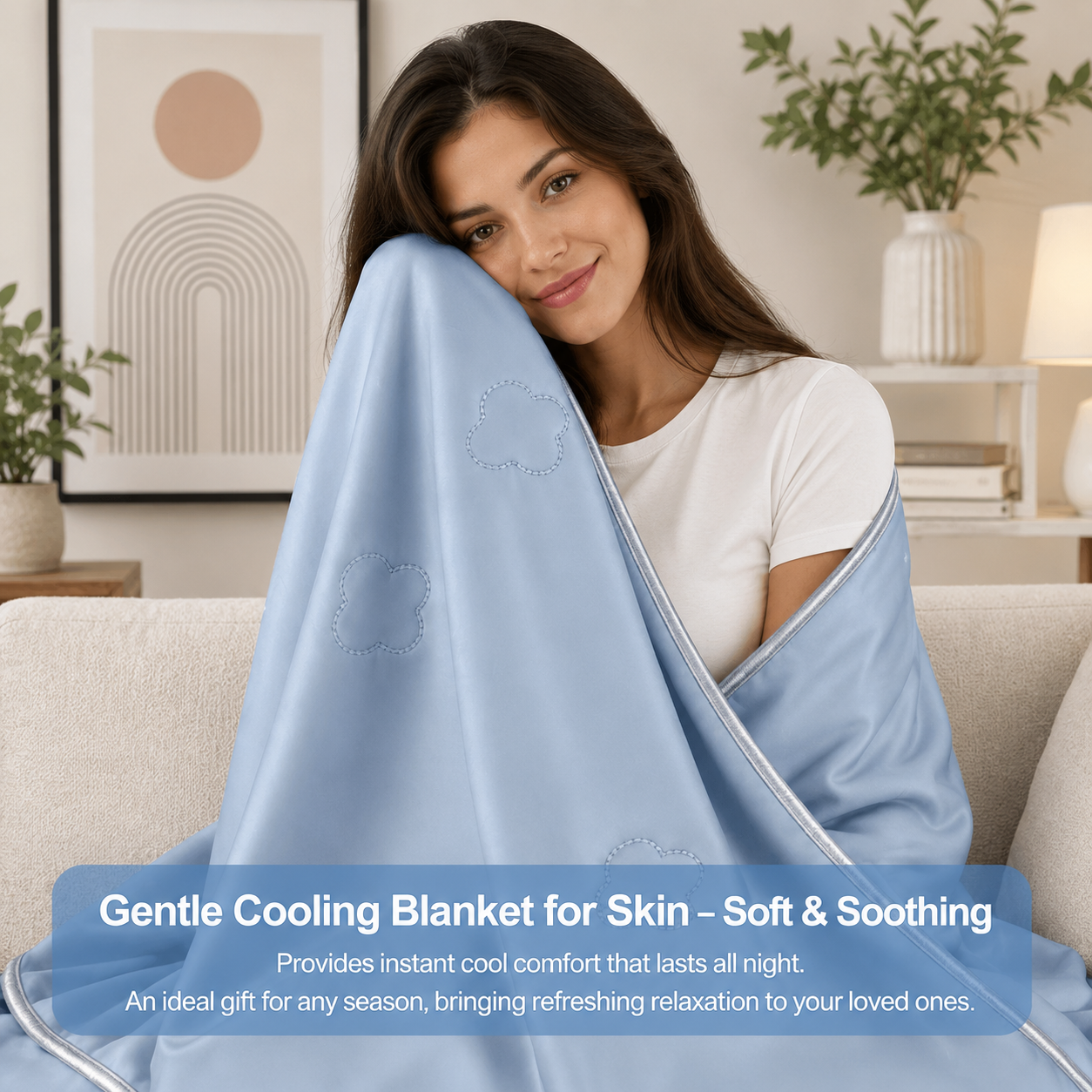 Cozy Comfort let, kølende tæppe til sommersøvn med varmeabsorberende stof – Elesira