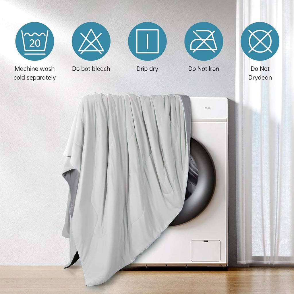 Q-Max Fabric Dual-Sided Cooling Blanket For Hot Sleepers - Elesira