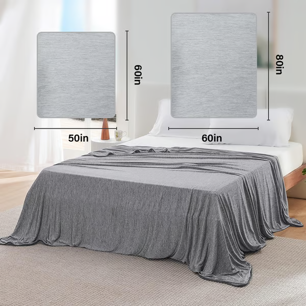 Lightweight Dual-Sided Cooling Blanket For Hot Sleepers And Night Sweats - Elesira