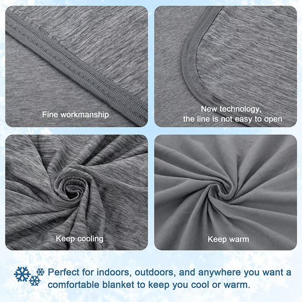 Lightweight Dual-Sided Cooling Blanket For Hot Sleepers And Night Sweats - Elesira