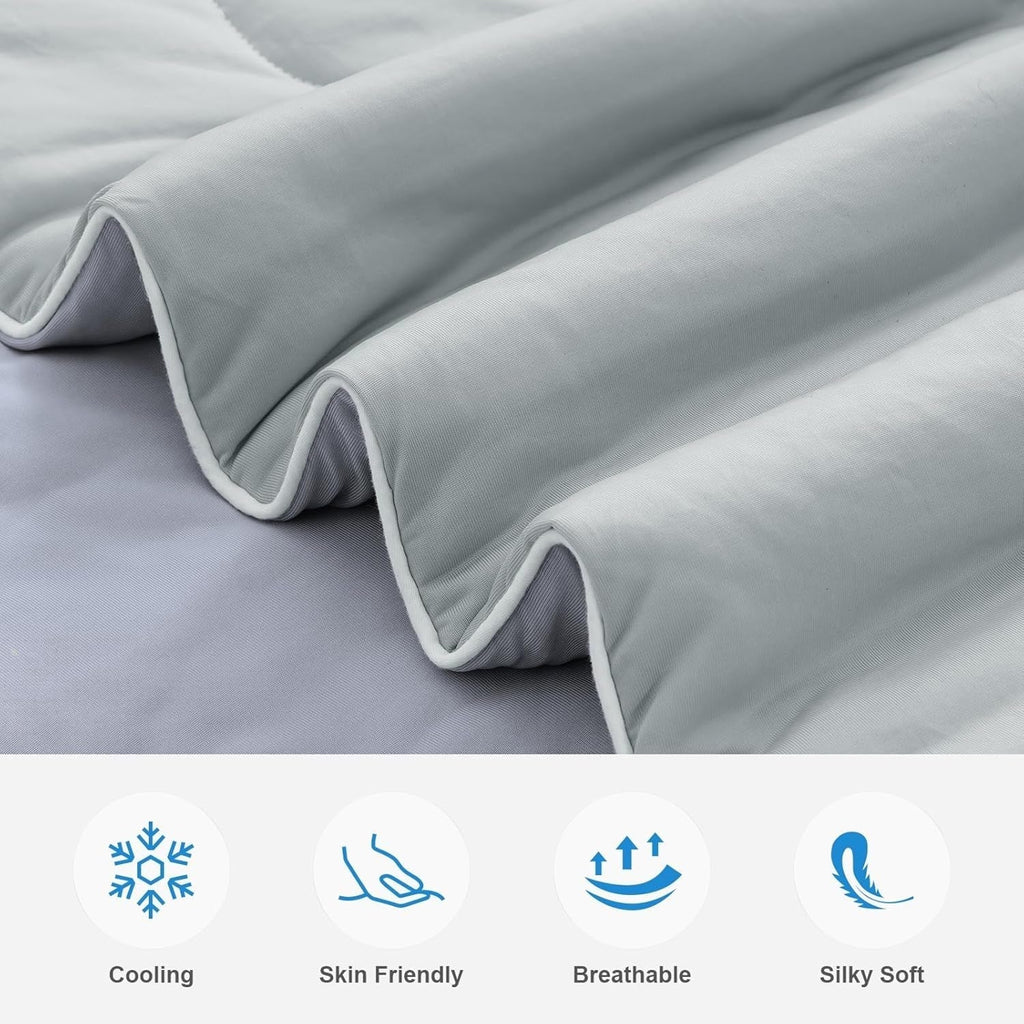 Cooling Blanket With Q-Max Fabric And Double Sided Design For Hot Sleepers - Elesira