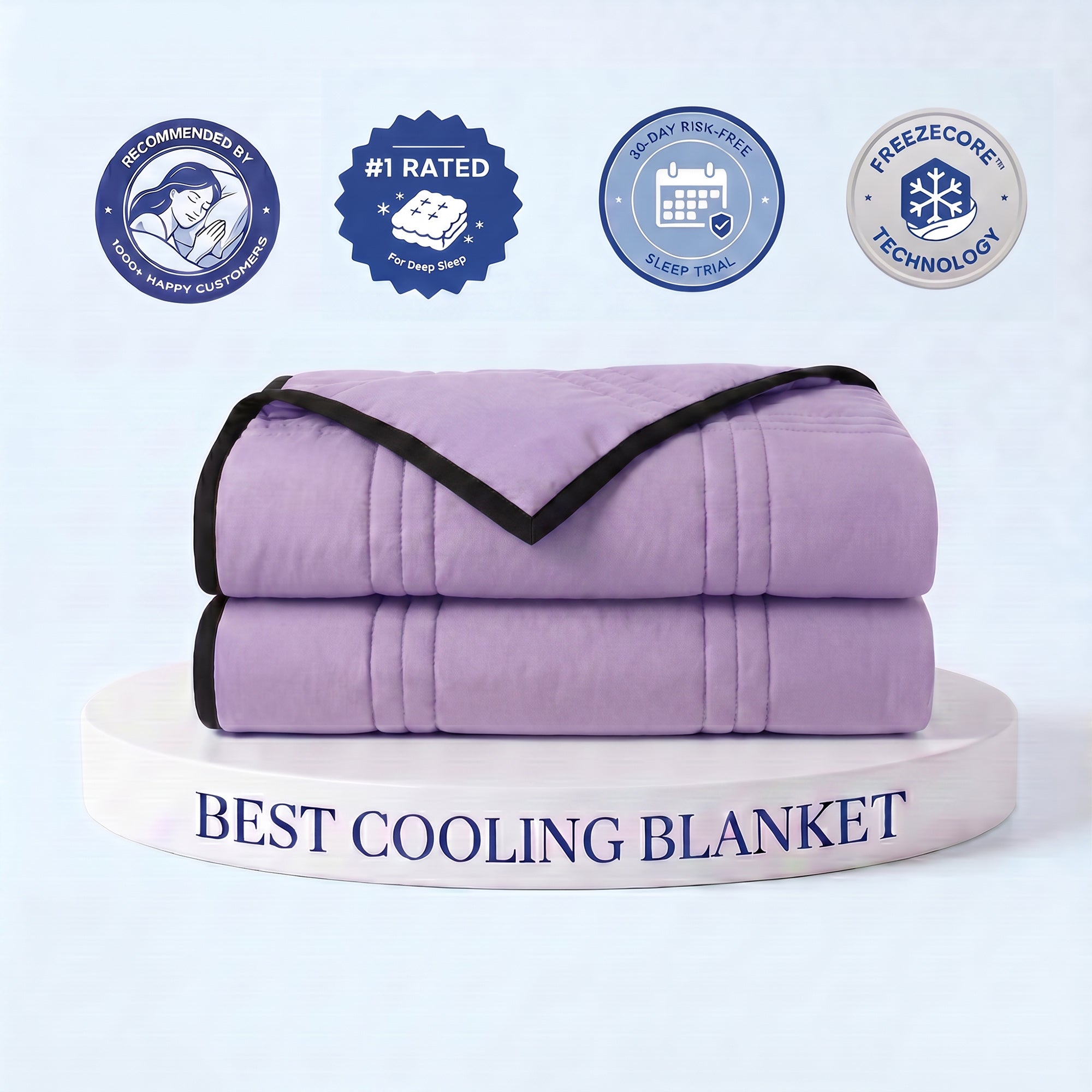 Ice-Infused Cooling Blanket For Hot Sleepers With Breathable Comfort - Elesira