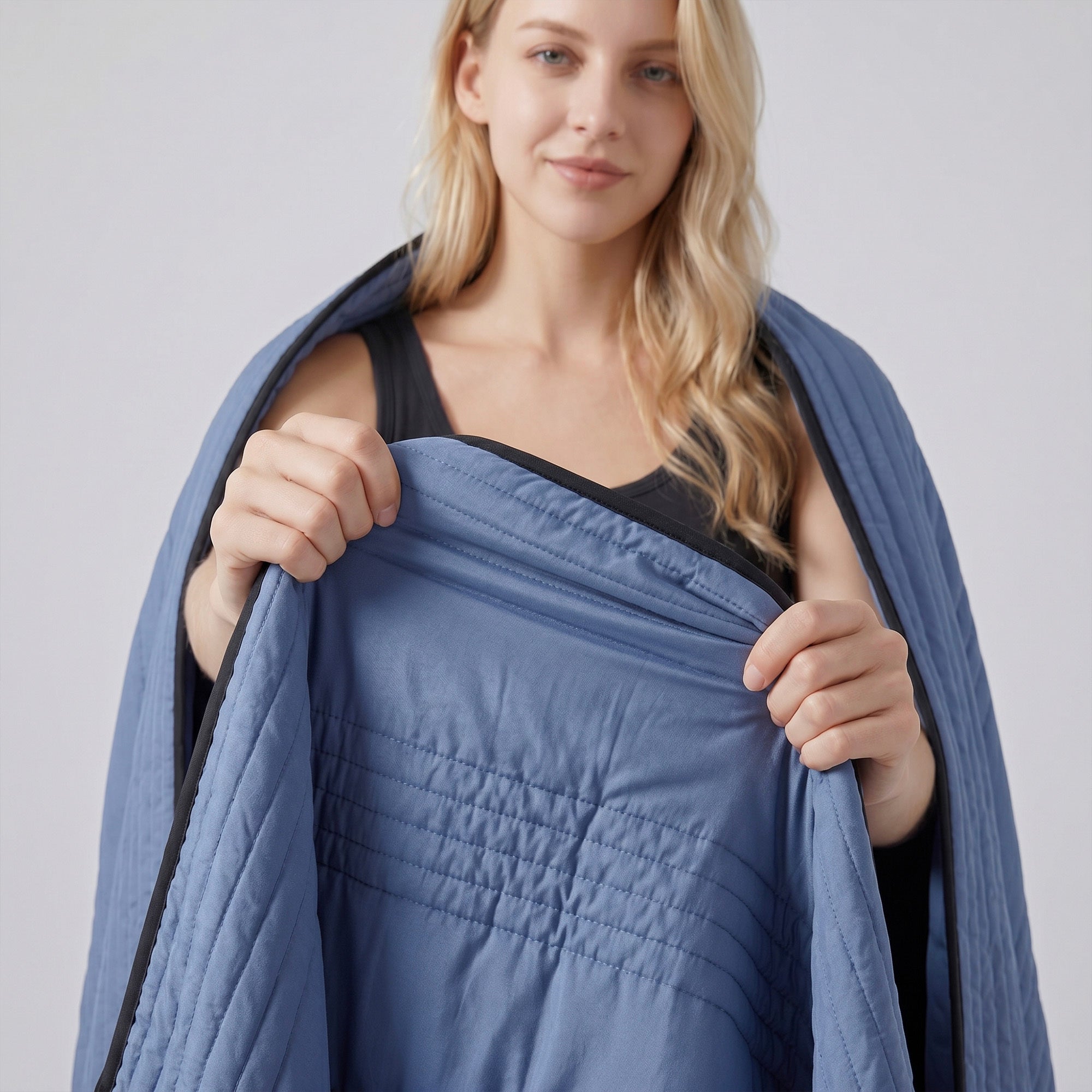 Ice-Infused Cooling Blanket For Hot Sleepers With Breathable Comfort - Elesira
