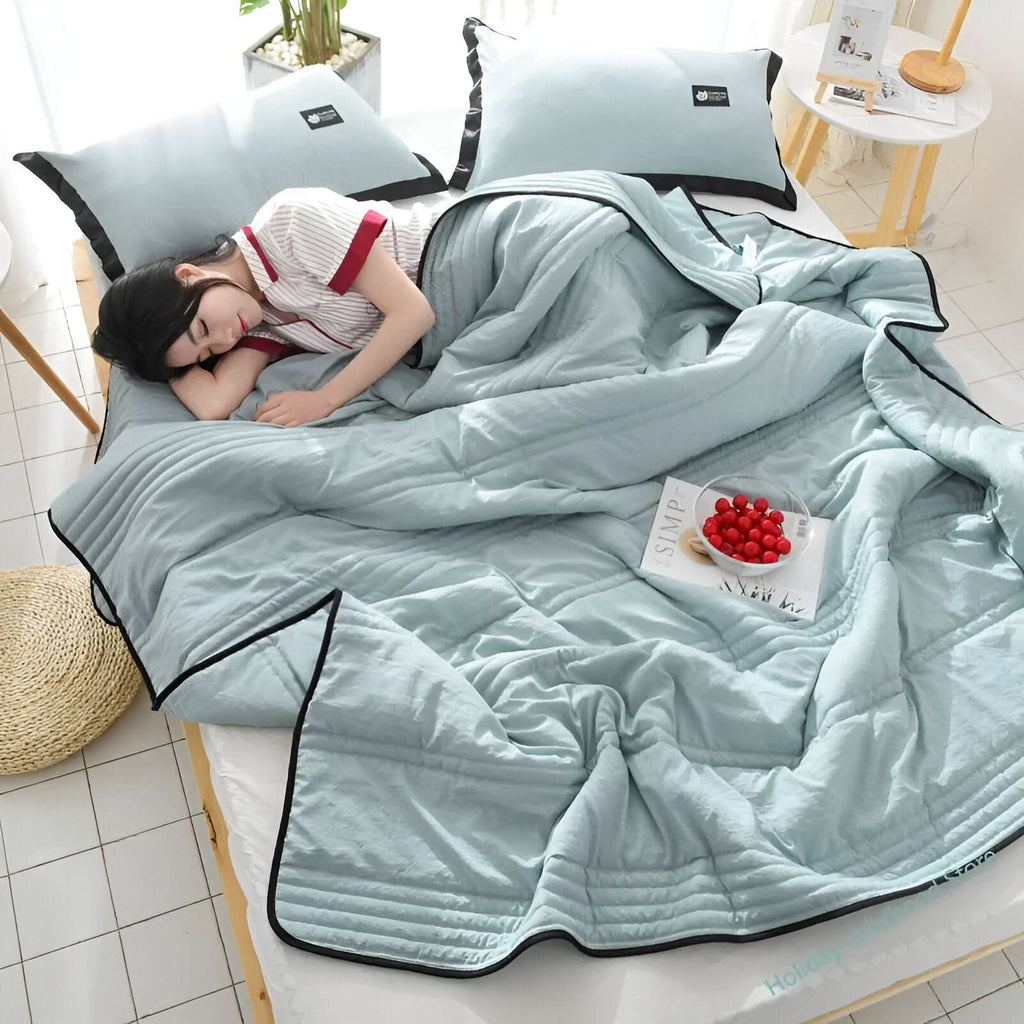 Cool Sleep Blanket With Airy Fabric For Temperature Control - Elesira