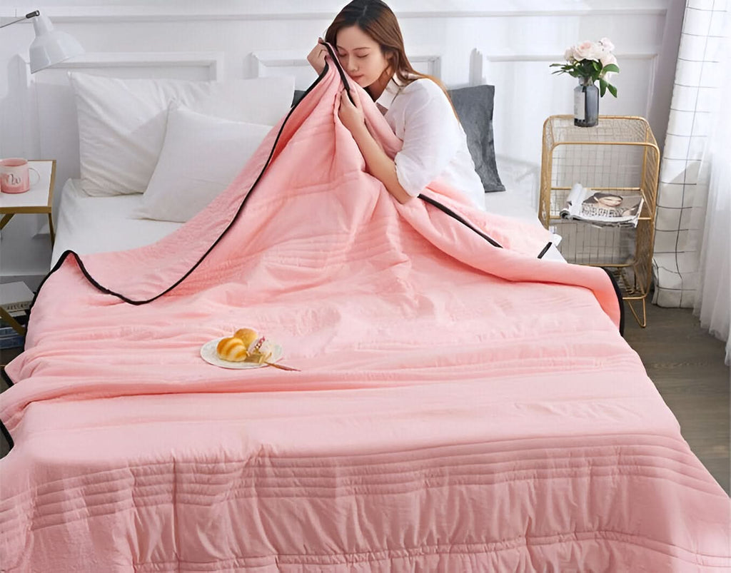 Cool Sleep Blanket With Airy Fabric For Temperature Control - Elesira
