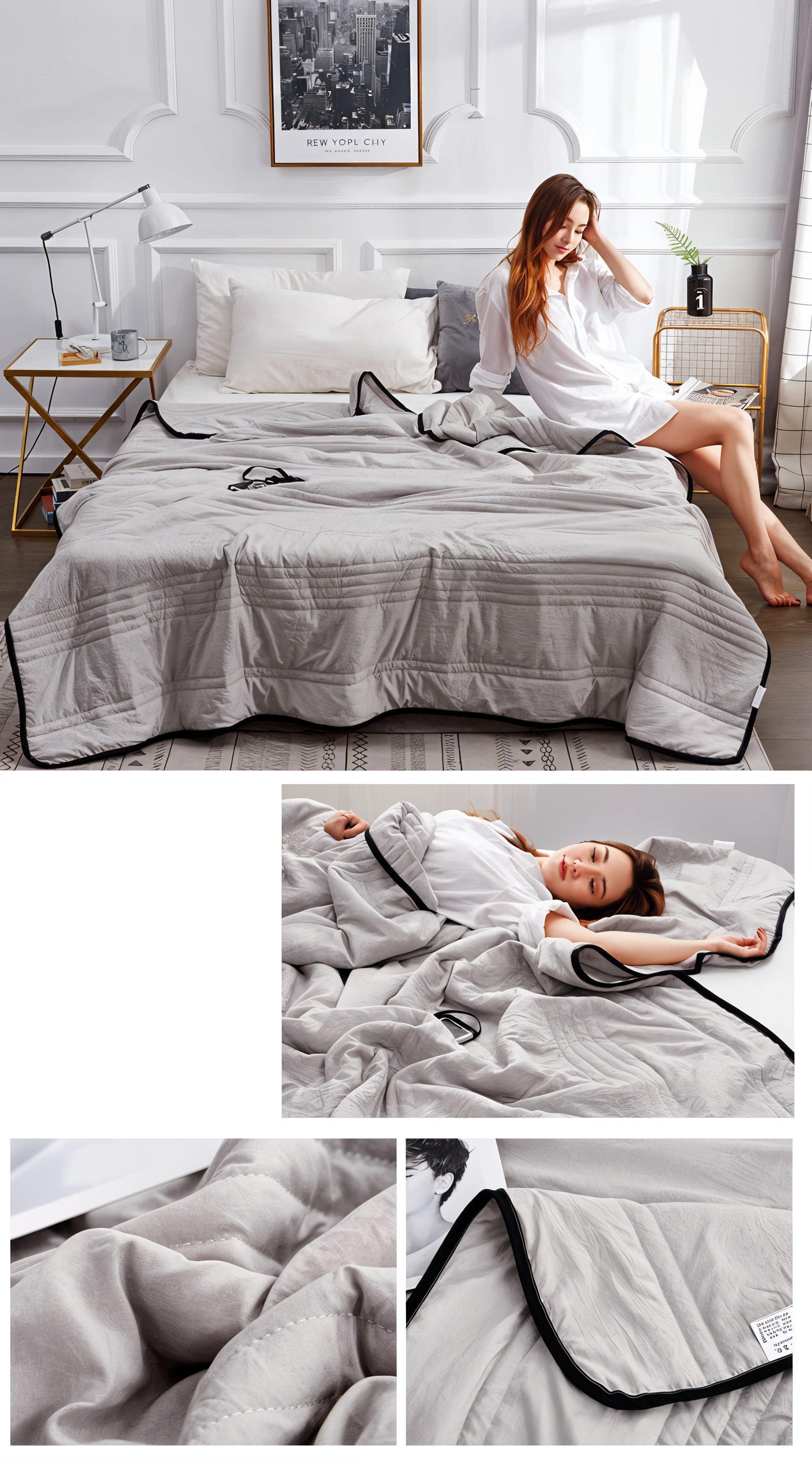 Cool Sleep Blanket With Airy Fabric For Temperature Control - Elesira