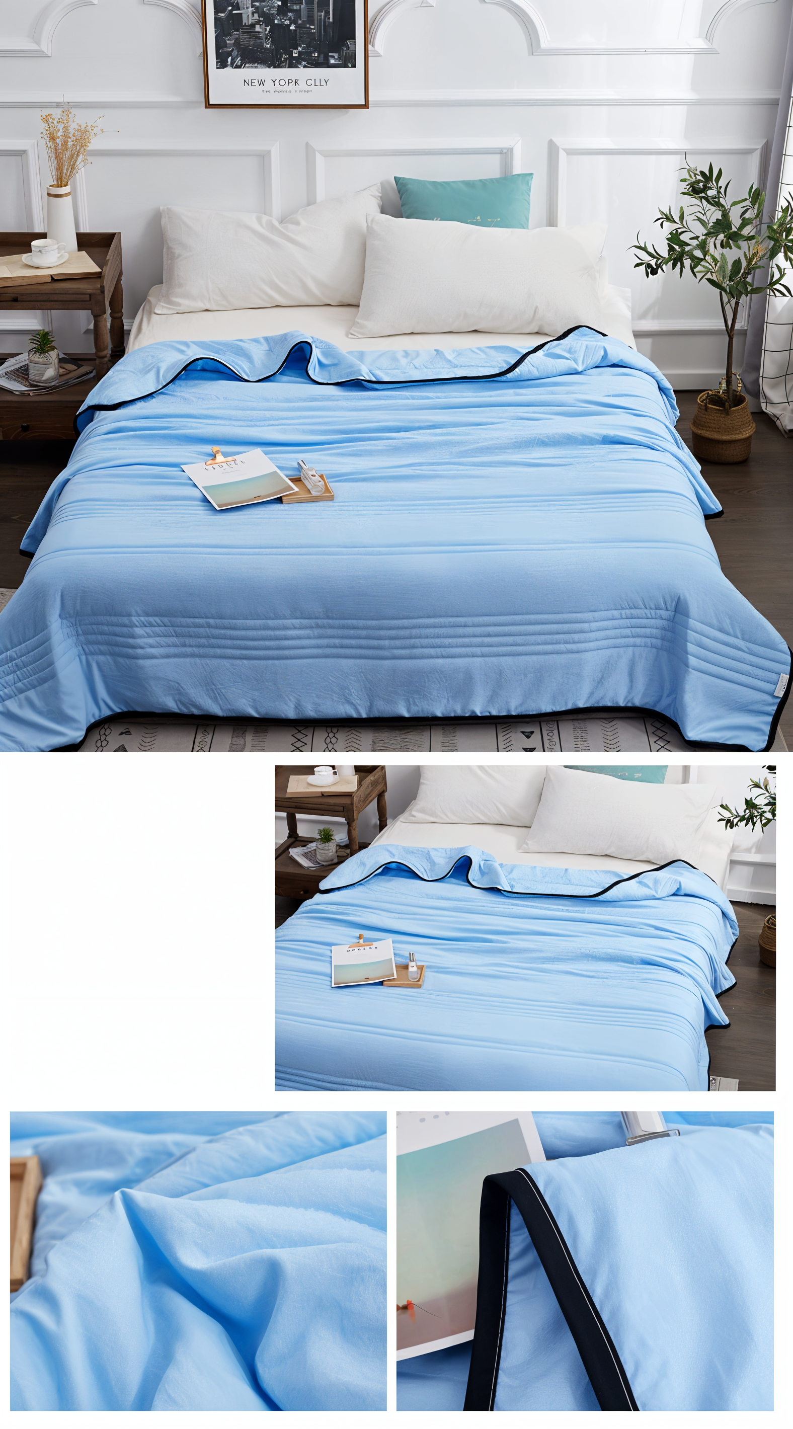 Cool Sleep Blanket With Airy Fabric For Temperature Control - Elesira