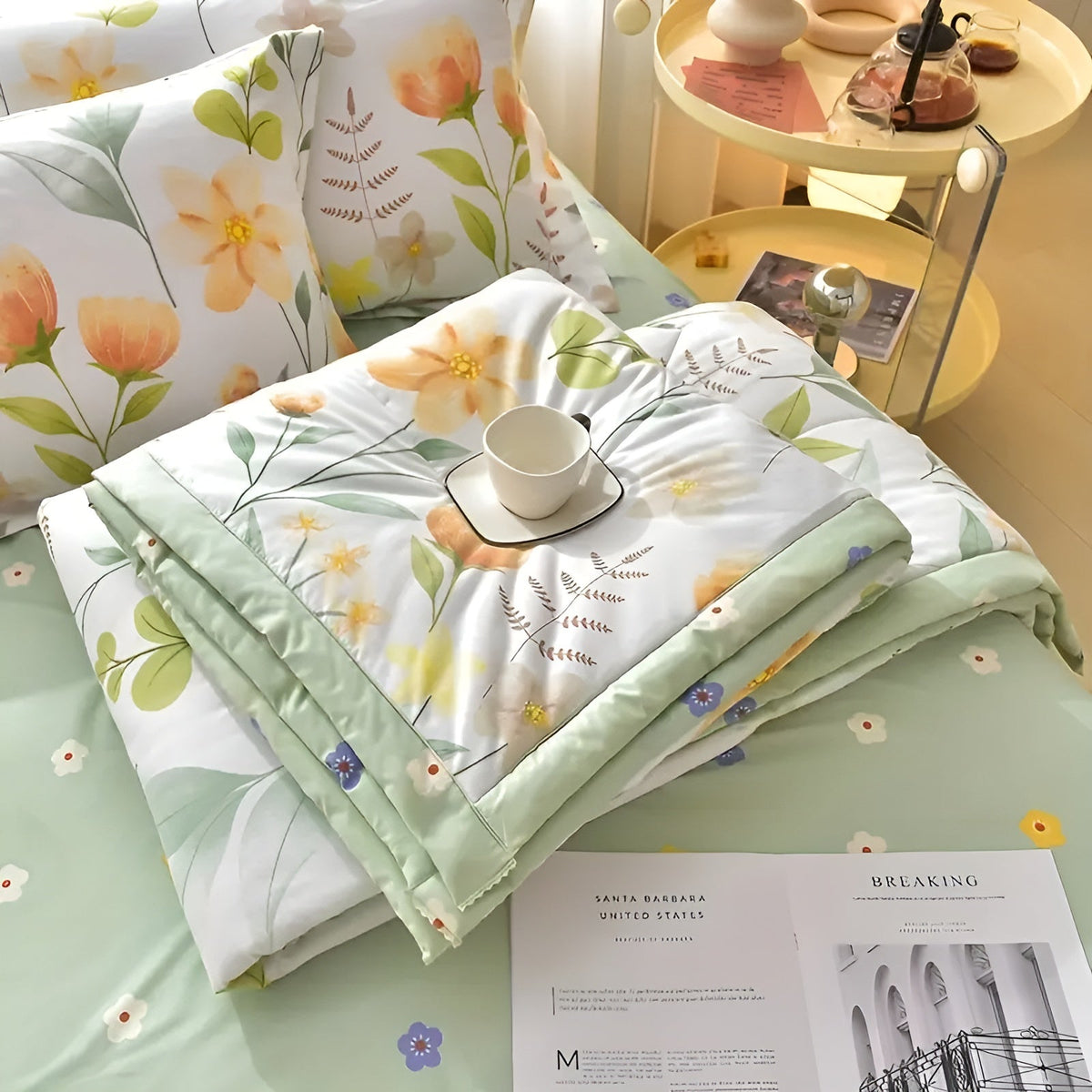 Lightweight Cooling Cotton Blanket With Breathable Fabric For Hot Sleepers - Elesira