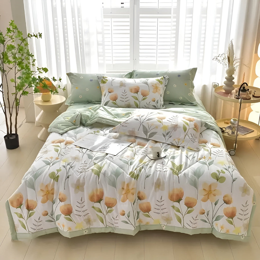 Lightweight Cooling Cotton Blanket With Breathable Fabric For Hot Sleepers - Elesira