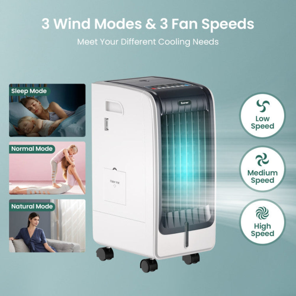 Cooling Breeze Portable Evaporative Cooler With 3 Speed Settings - Elesira