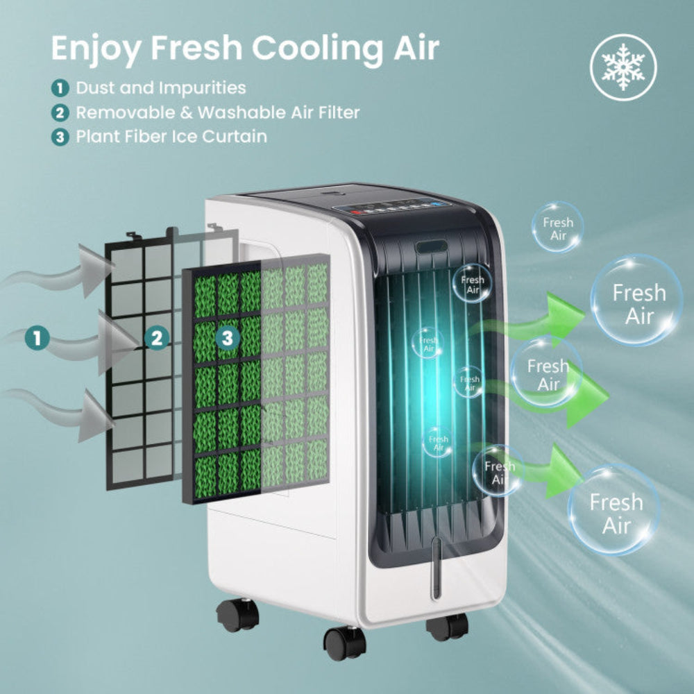 Cooling Breeze Portable Evaporative Cooler With 3 Speed Settings - Elesira