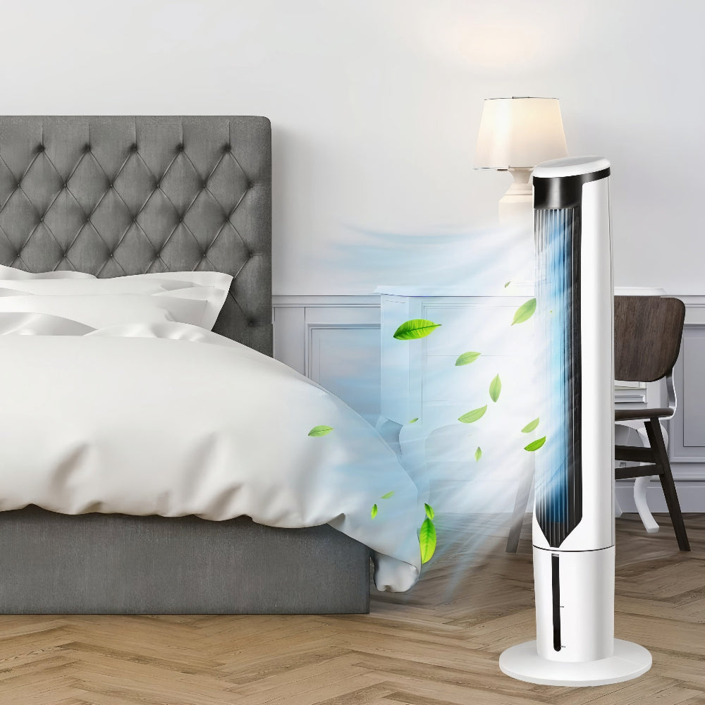 Cooling Breeze Portable Tower Fan For Quiet, Space-Saving Room Cooling - Elesira