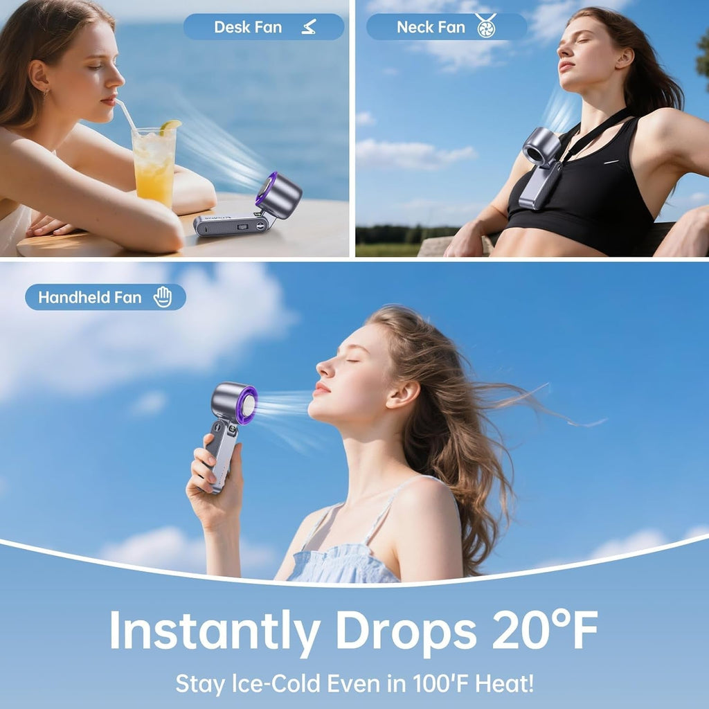 Cooling Breeze Misting Fan With Ice Cooling And Adjustable Turbo Speeds - Elesira