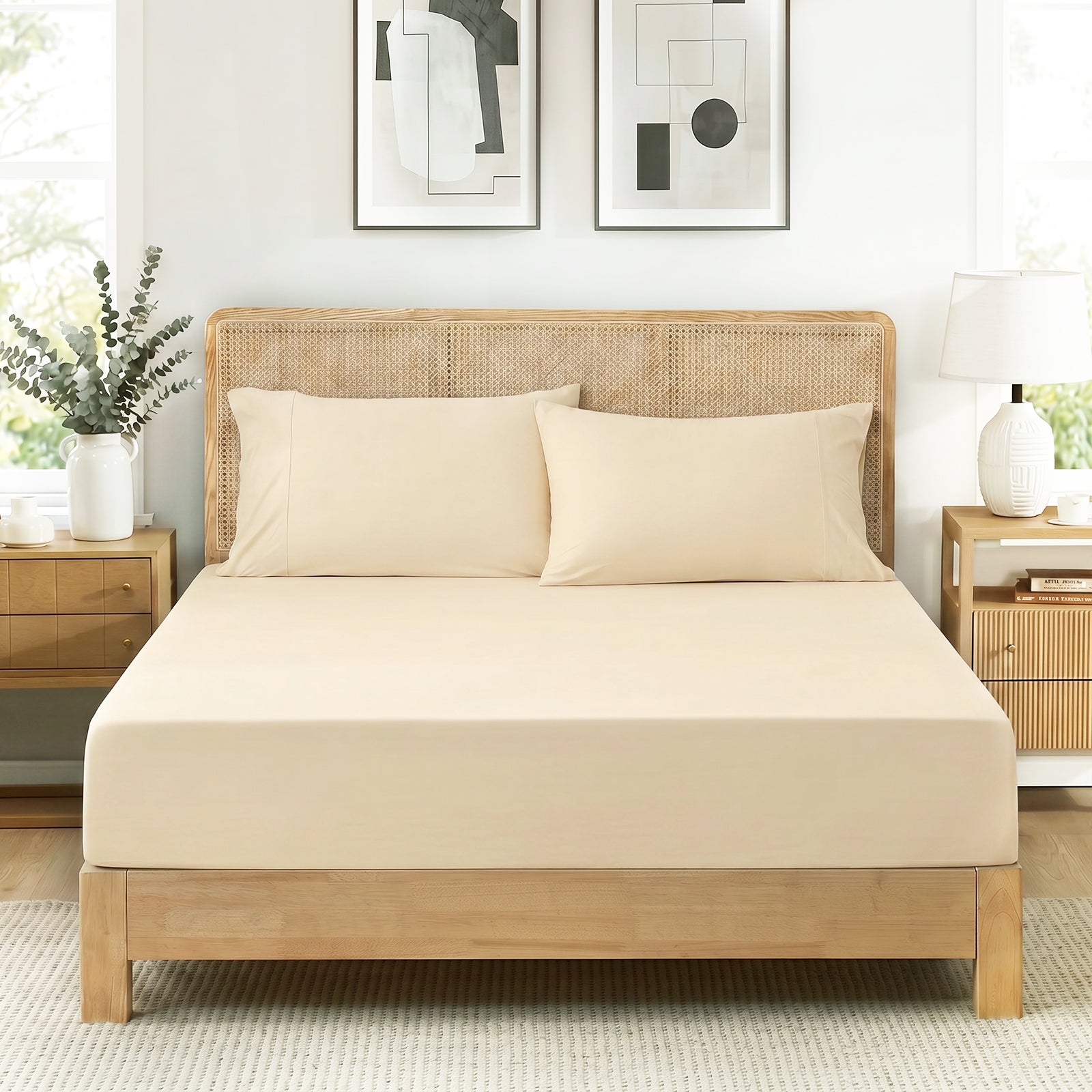 Cooling Comfort Fitted Sheets Featuring Deep Pockets For Hot Sleepers - Elesira