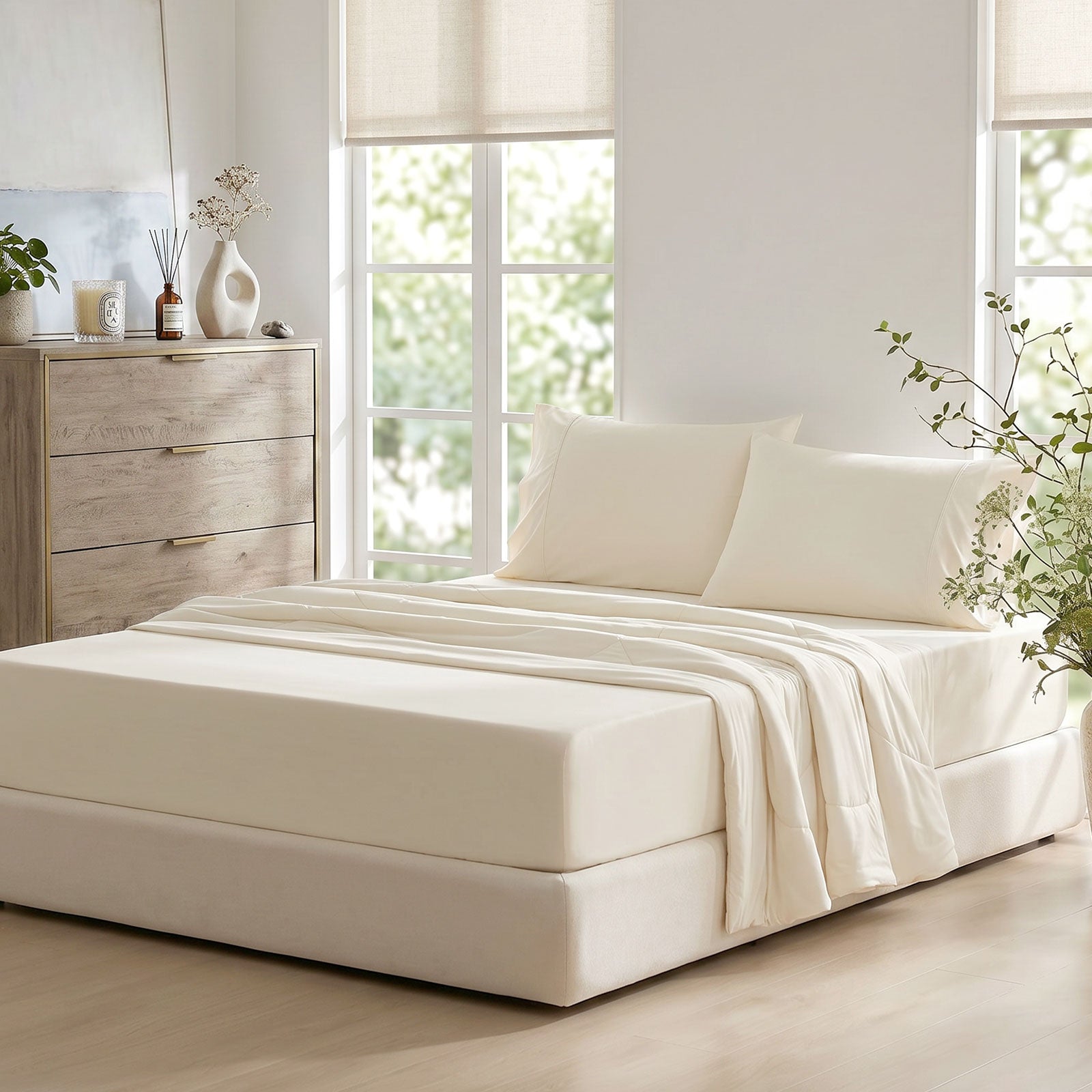 Cooling Comfort Fitted Sheets Featuring Deep Pockets For Hot Sleepers - Elesira