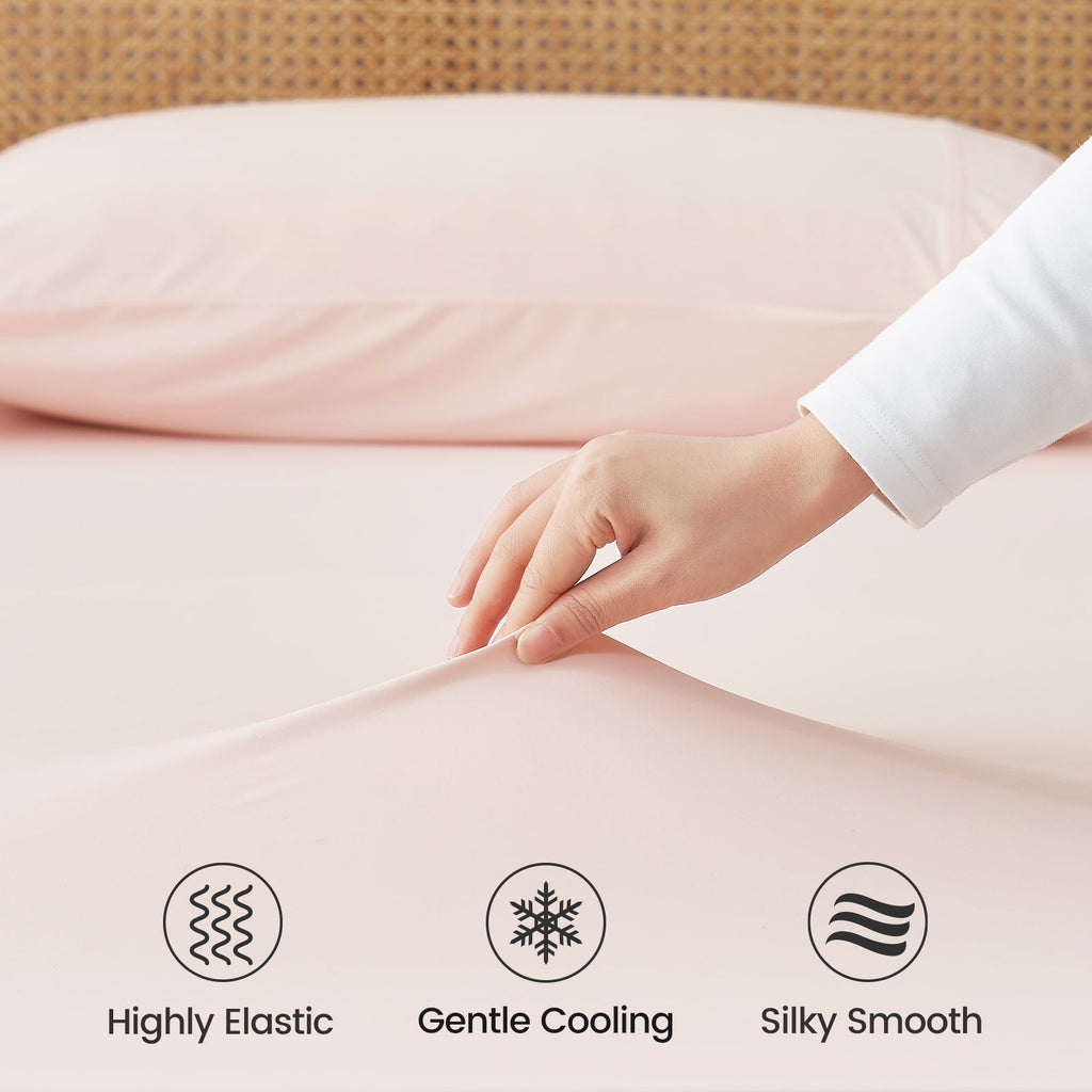 Cooling Comfort Fitted Sheets Featuring Deep Pockets For Hot Sleepers - Elesira