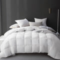 Goose Down Cooling Comforter Set With Breathable Design For All Season Sleep - Elesira