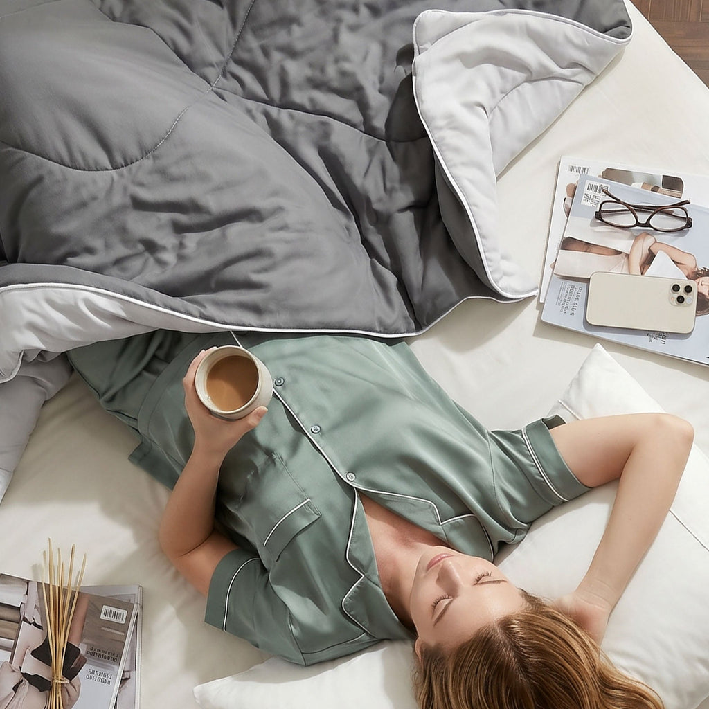 Breathable Cooling Comforter With Lightweight Fabric For Hot Sleepers - Elesira