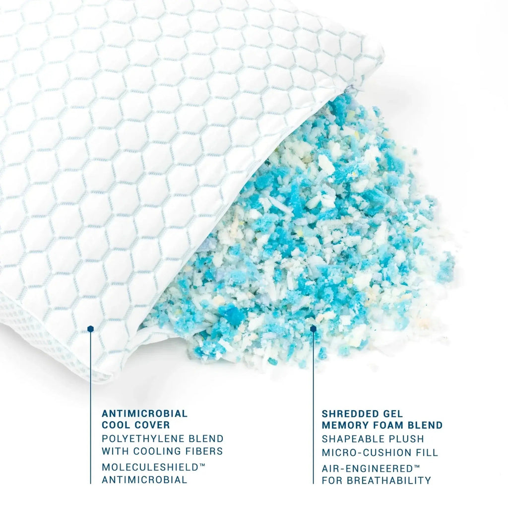 Pillow With Cooling Memory Foam And Adjustable Fill For Side Sleepers - Elesira