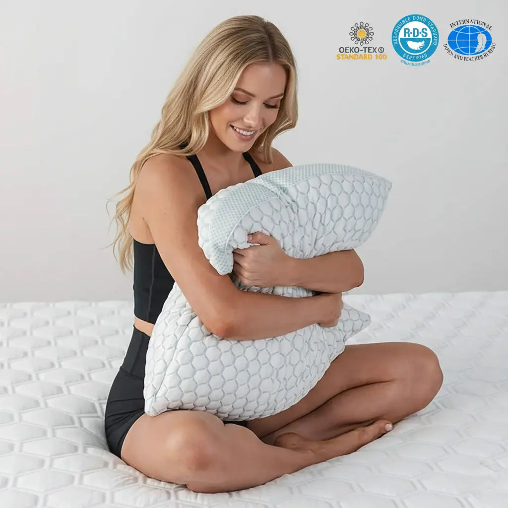 Pillow With Cooling Memory Foam And Adjustable Fill For Side Sleepers - Elesira