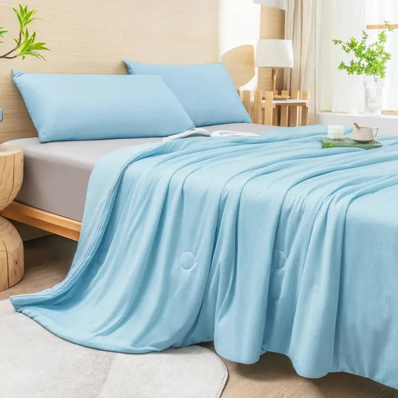 Cooling Summer Blanket With Double-Sided Fabric For Lightweight Comfort And Breathable Sleep - Elesira