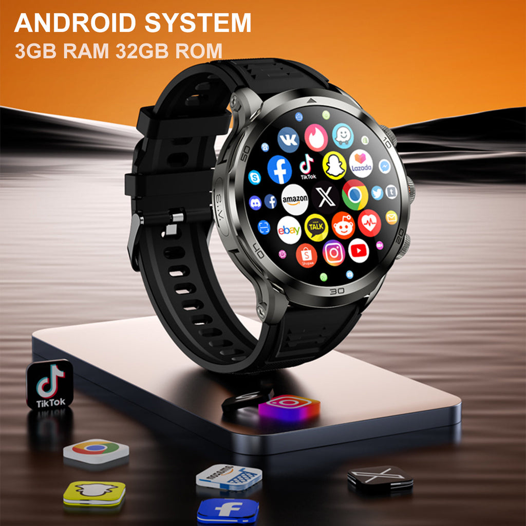 Core Series 4G-smartwatch med 1.85-tommers AMOLED-skærm og kamera - Elesira