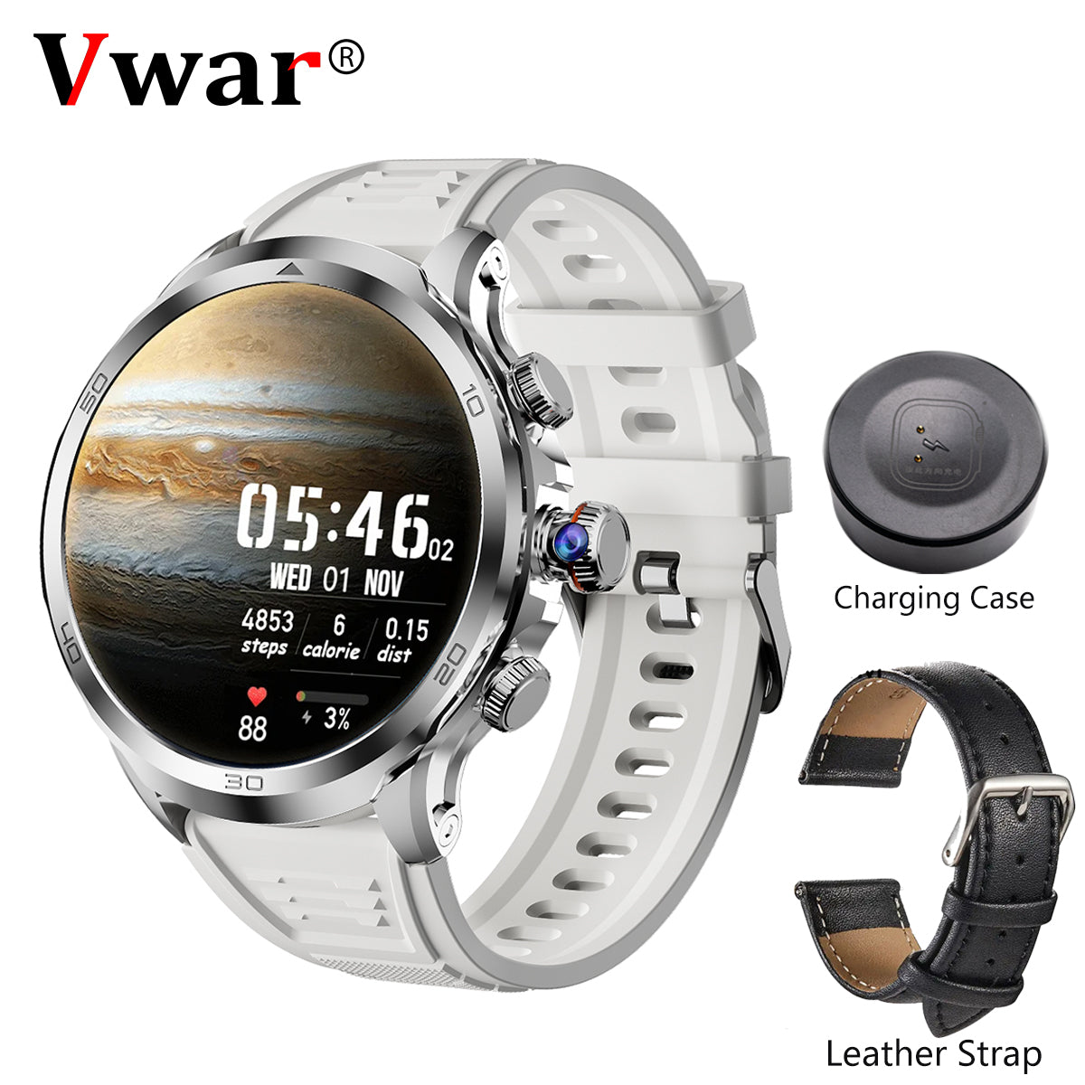 Core Series 4G-smartwatch med 1.85-tommers AMOLED-skærm og kamera - Elesira