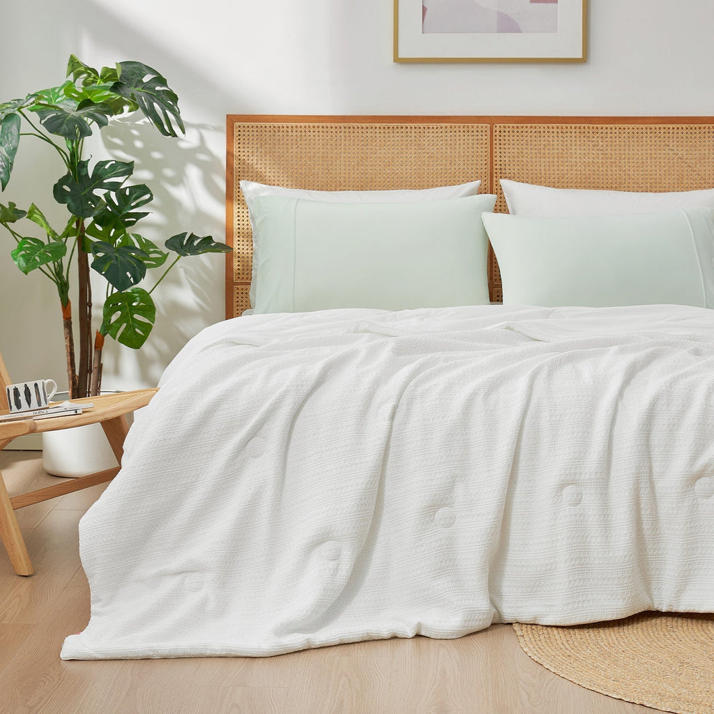 Cozy Bliss dyne med naturlige fibre og let vaffelstruktur – Elesira