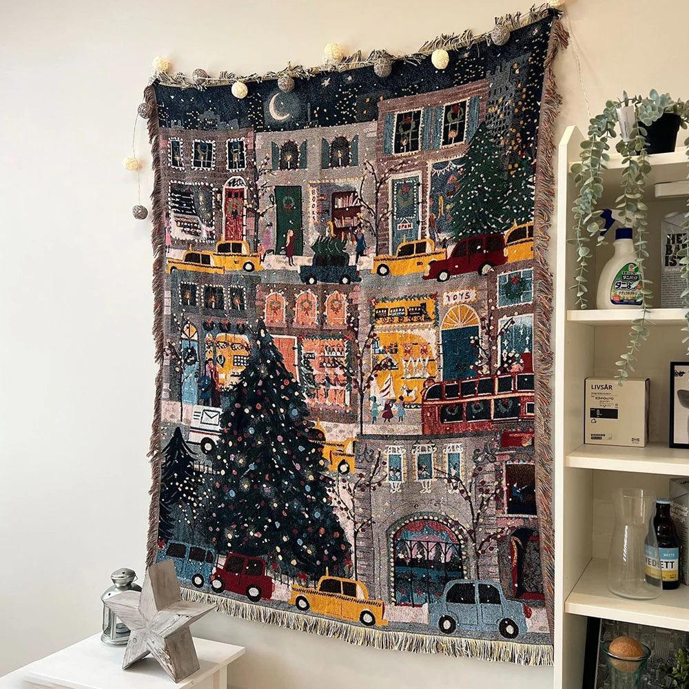 Nutcracker And Stars Fleece Christmas Blanket For Cozy Warmth - Elesira
