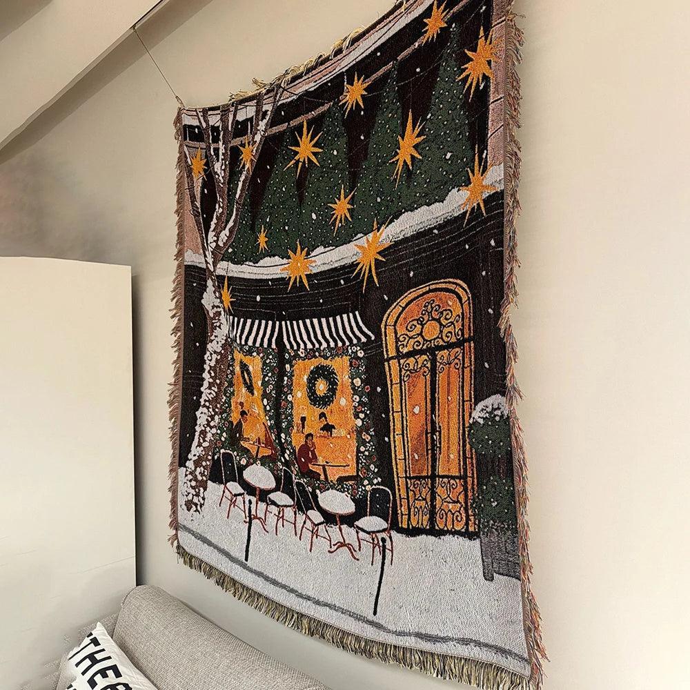 Nutcracker And Stars Fleece Christmas Blanket For Cozy Warmth - Elesira