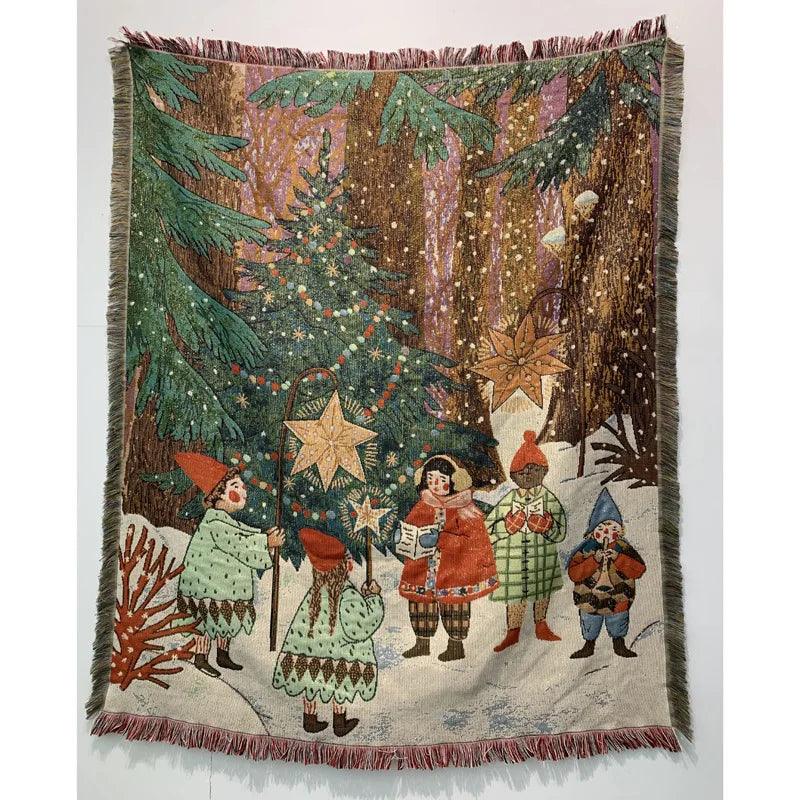 Nutcracker And Stars Fleece Christmas Blanket For Cozy Warmth - Elesira