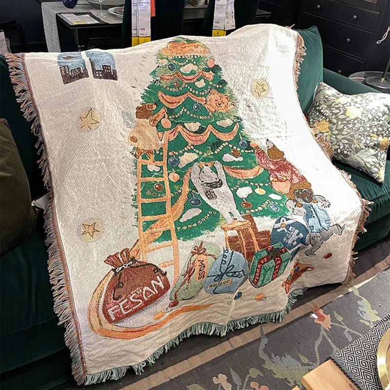 Nutcracker And Stars Fleece Christmas Blanket For Cozy Warmth - Elesira