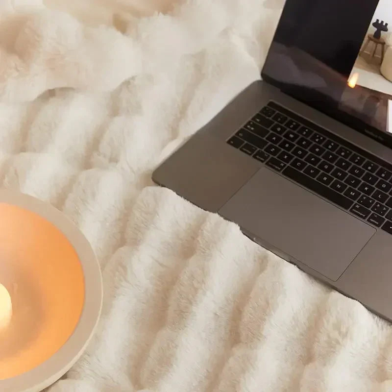 Cozy Collection fleecetæppe med vendbare, bløde og glatte teksturer til alle årstider – Elesira