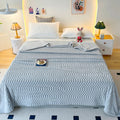 Cozy Haven Microfiber Throw Blanket With Pebble Texture For All Season Comfort - Elesira