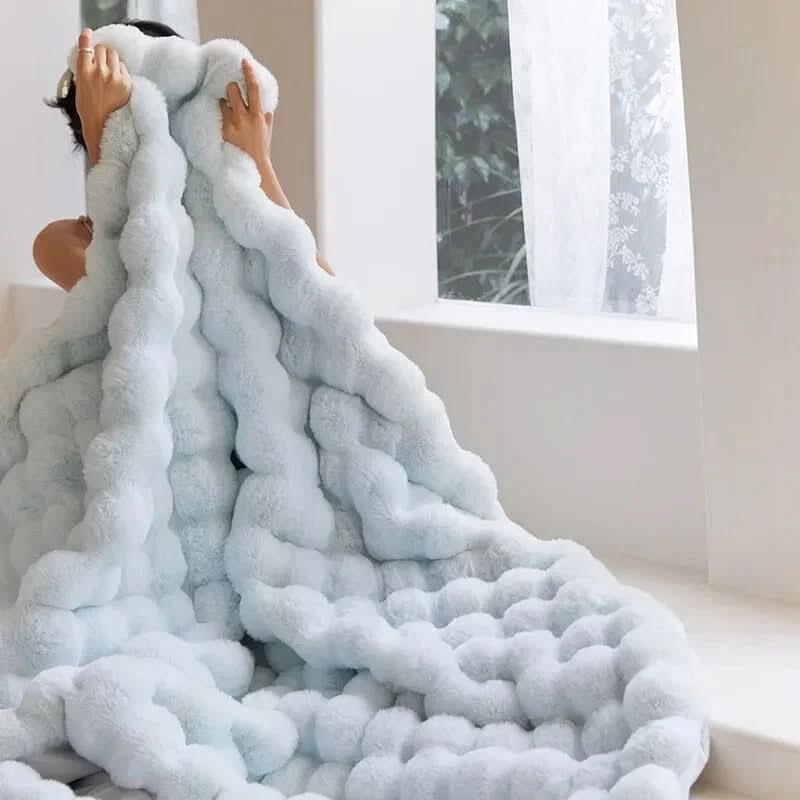 Cozy Haven puha műszőrmepléd kétrétegű kialakítással, egész éves pihenéshez - Elesira