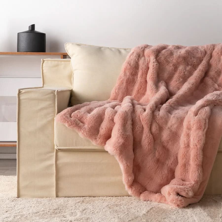 Cozy Haven puha műszőrmepléd kétrétegű kialakítással, egész éves pihenéshez - Elesira