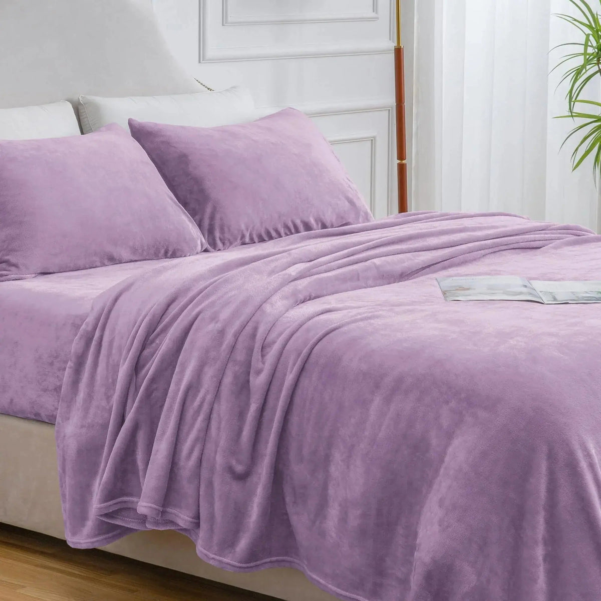 Cozy Nights Flannel Bedding Ensemble With All Season Deep Pocket Sheet - Elesira