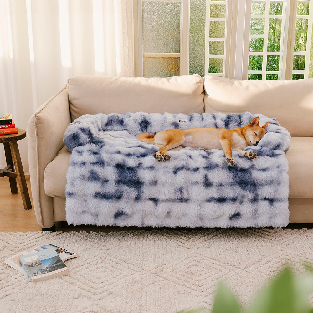 Cozy Retreat Plush Dog Bed Protector For Sofa With Non Slip Base - Elesira