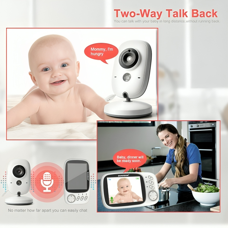 Wireless Baby Monitor with LCD Screen and Two-Way Audio Communication | elesira