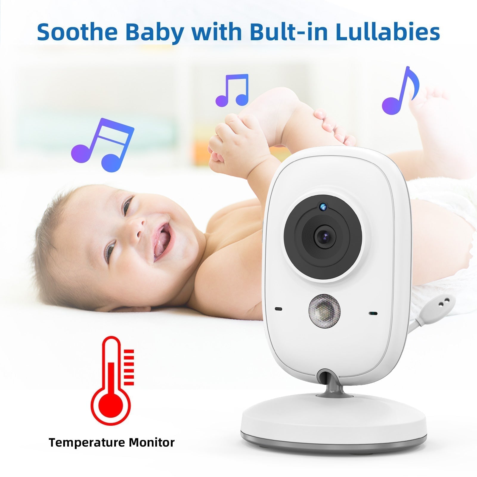 Wireless Baby Monitor with LCD Screen and Two-Way Audio Communication | elesira