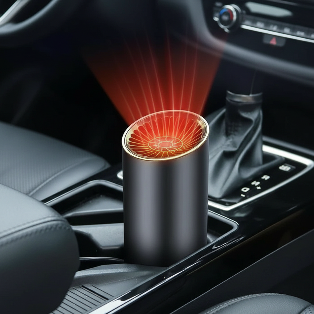 Cup Style Heater For Vehicles With 360 Degree Rotatable Plug - Elesira