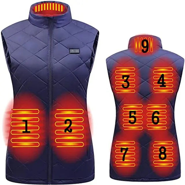 Women's Heated Vest - USB Infrared Technology Jacket - Lightweight & Temperature Control - Perfect for Fall & Winter | elesira