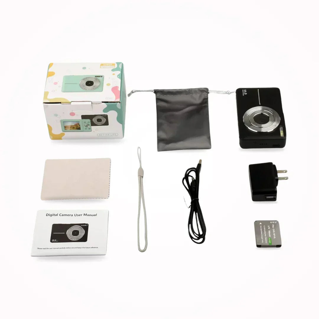 Vintage Digital Camera - Retro Style Moments - One-Click Operation | elesira